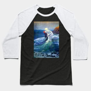 The Mermaid - Howard Pyle Baseball T-Shirt